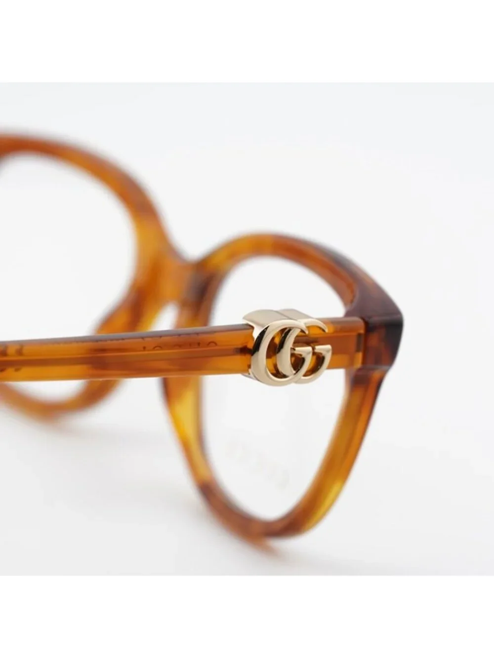 Gucci GG1075O 002 Eyeglasses Light Havana 48mm Square Frame - Picture 6 of 10